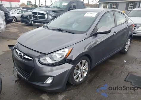 2013 Hyundai Accent Gls z USA, uszkodzony, nr VIN KMHCU4AEXDU469786